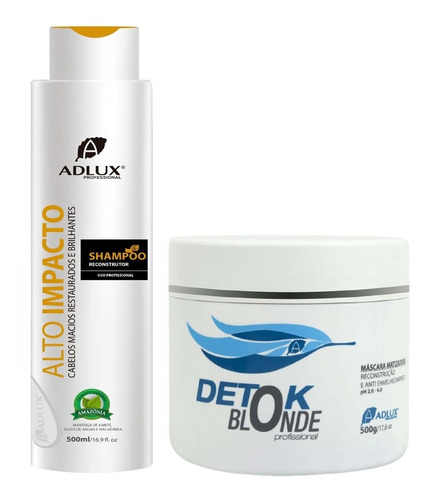 Kit Shampoo E Máscara Reconstrução Blond Efeito De Salão Bsk