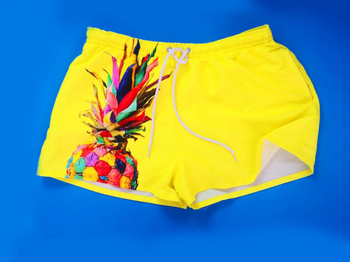 Imagen 4 de 5 de Traje De Baño Piña Colorada Playa Verano 2020 Hombre Moca