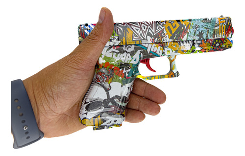 Lanzador Hidrogel Glock 17 Metal Retroceso Amarillo