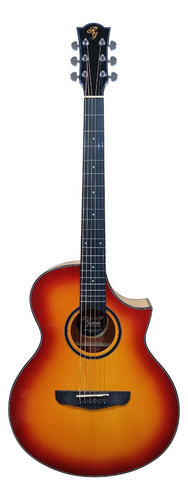 Guitarra Electroacústica Rómulo García LG-350 Ceq 5 Bdas Act Color Naranja Material del diapasón Madera Orientación de la mano Diestro
