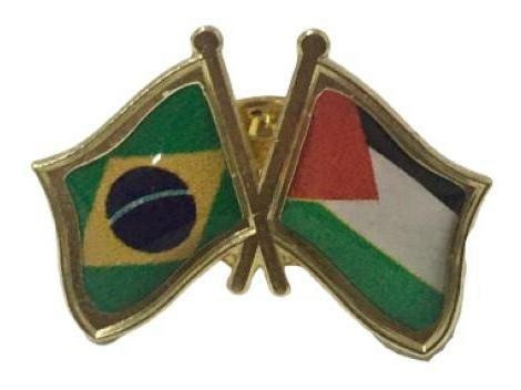 Pin Da Bandeira Do Brasil X Palestina