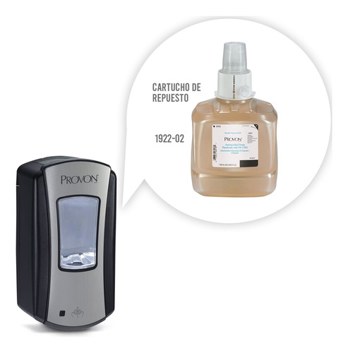 Dispensador Automático + 2 Cartuchos Jabón Espuma 1922-02