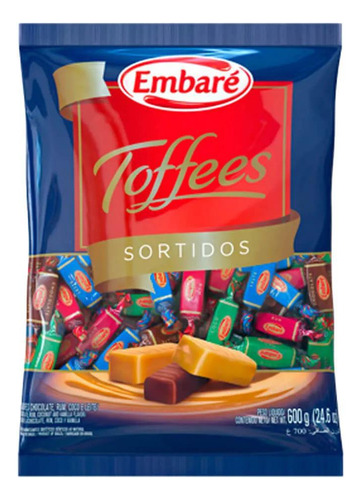 Bala De Caramelo Toffees Sortidos  600g - Embaré