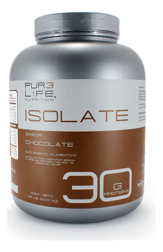 Proteína Isolate Deslactosada Chocolate 2.04 Kg Pure Life