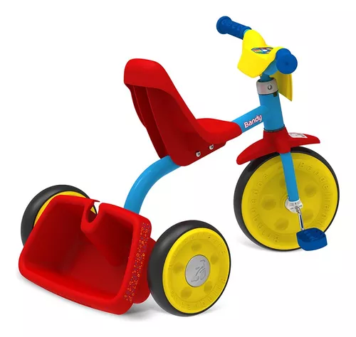 Triciclo Infantil Bandeirante Mototico - Com Empurrador Azul