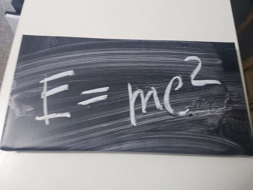 Cuadro 20x40cm E=mc2 Einstein Formula