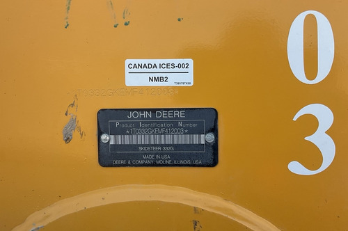 2021 Mini Cargador John Deere 332g