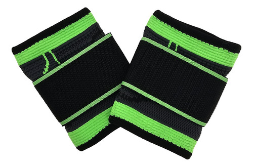 2 Piezas Muñequera Deportiva Negro Unitalla