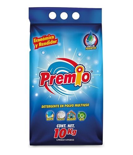 Premio Detergente En Polvo 10 Kg X 2 Paq