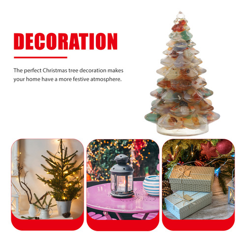 Figura De Árbol De Navidad De Resina, Mini Árbol De Navidad