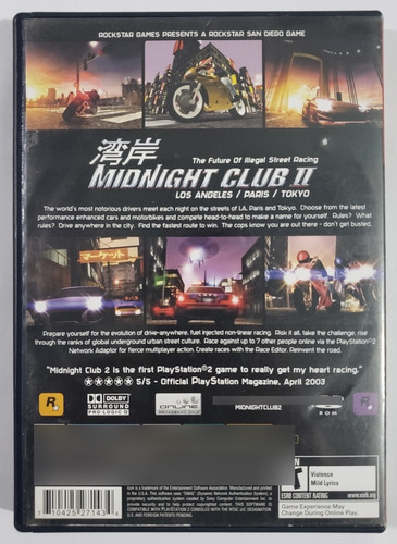 Midnight Club 2 - Ps2 (Usado)