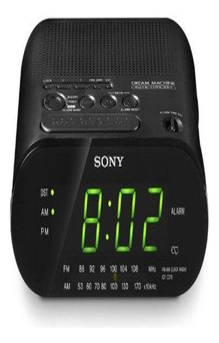 Sony Icfc218 Radio Despertador, Máquina De Sueños (color Neg