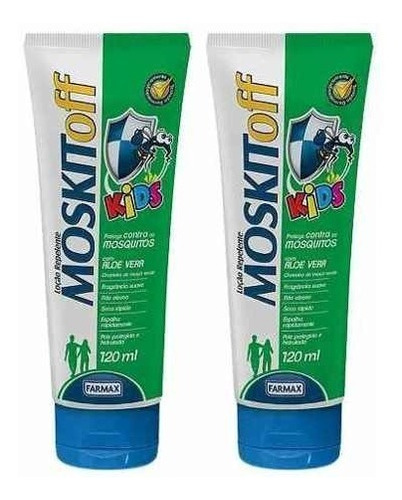 2 Repelente Mosquito Proteção 4hr Moskitoff Kids Loção 120ml