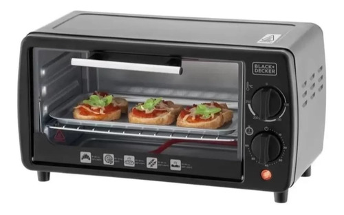 Forno Elétrico 9 Litros C/ Timer 800w Ft9 220v Black+decker