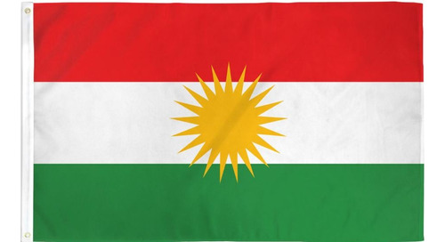 Bandera De Kurdistan  150 Cm X 90 Cm