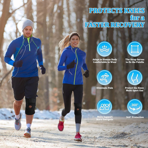 2pcs Rodillera Deportiva Ajustable, Protector De Rodillera