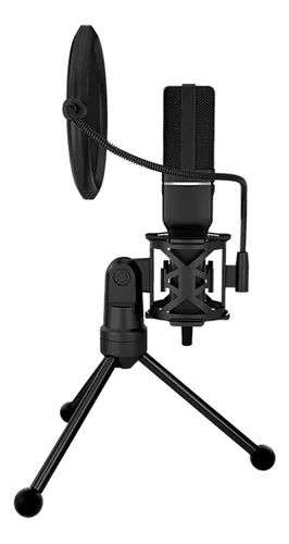 Micrófono Marvo MIC-03 Condensador Omnidireccional color negro