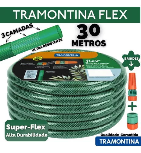 kit manguera super flex tramontina 30 metros