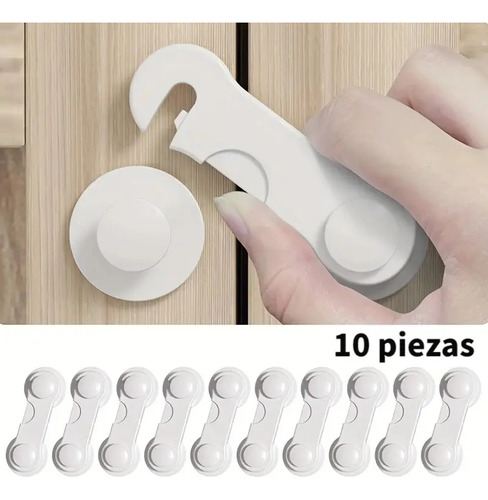 10 Seguros Rigidos De Proteccion Dedo Niños Cajones Puerta