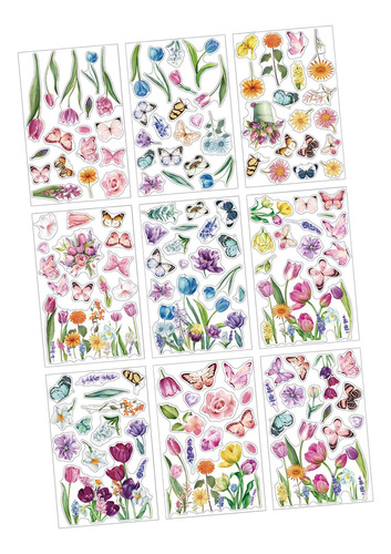 Pegatinas De Ventana Con Diseño Floral, Decoración