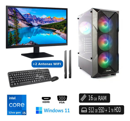 Computadora Intel Core I5 16gb 512gb 22 Monitor (Usado)
