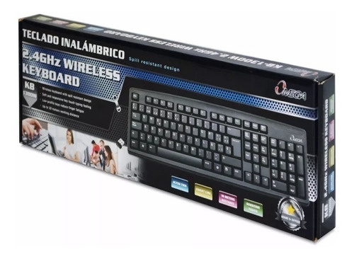 Teclado Inalambrico Omega Kb-1300w,antiderrames