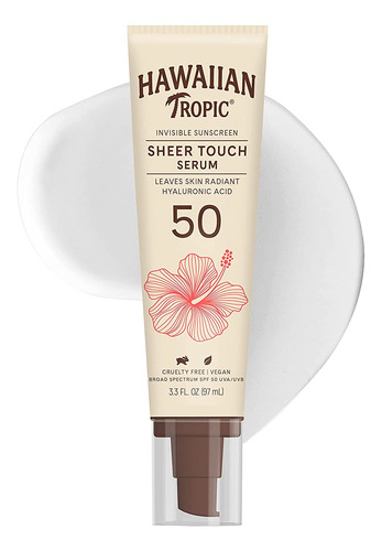 Hawaiian Tropic Sheer Touch Body Serum Spf 50, 3.3 Oz Suero 