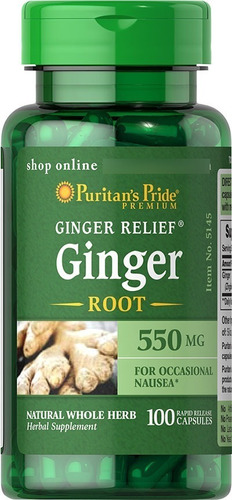 Ginger Root 550 Mg 100 Capsules - Unidad a $432