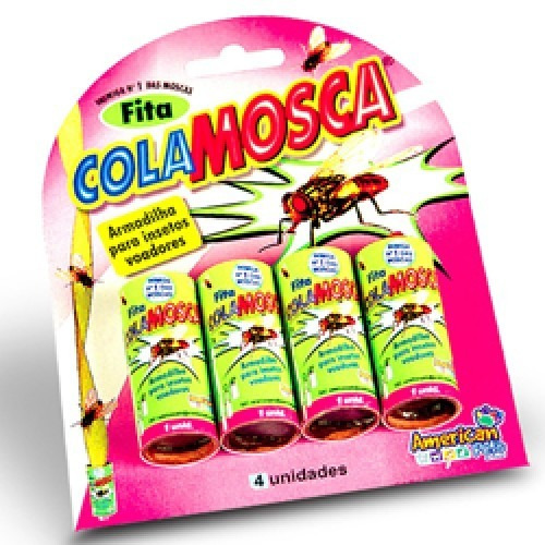 Fita Rolo Cola Mosca Mosquito Armadilha Para Mosca 8 Un.