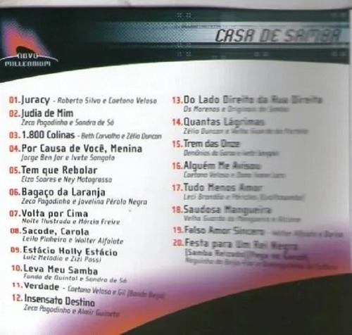 Cd Casa De Samba - Novo Millennium