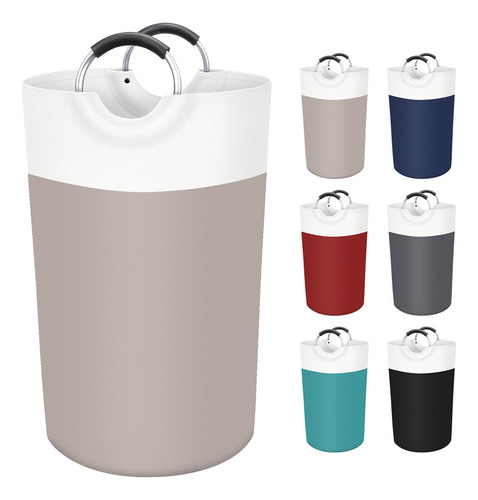 Cesta De Lavanderia Plegable Impermeable Asas Aluminio 90l