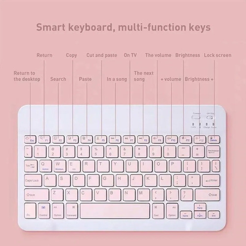 Juego De Teclado Y Ratón Con Soporte Plegable Y Teclado Blue