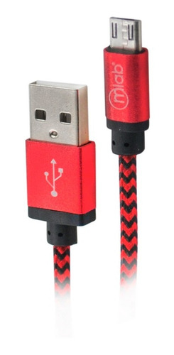 Cable Usb A Micro Usb Para Teléfono Rojo Mlab