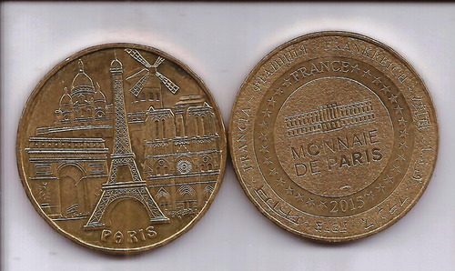 Imagen 1 de 1 de Francia - Fn. 375 - Medalla De Paris - Sitios - 2015 - Unc