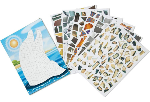 Melissa Doug Mosaic Sticker Pad Ocean Animals (12 Escenas De
