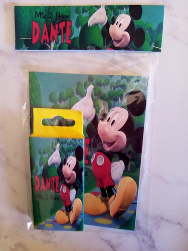 Libritos Colorear Mickey Minnie Personalizado + Lápices X 10