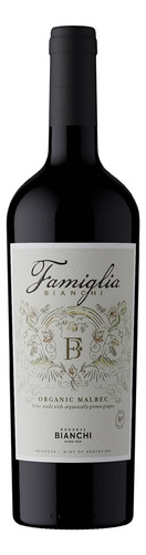 Vino Tinto Famiglia Bianchi Malbec Orgánico De Bianchi 750ml