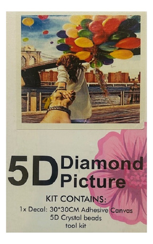 Kit Pintura Diamante 5d 30x30cm Con Herramientas Diseño Surt