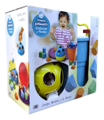 Juego De Encastre Didáctico X2 Embocar Y Rodar New Plast Color
