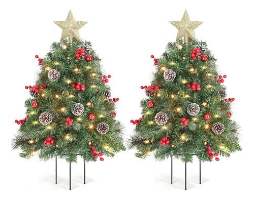 Árboles De Navidad De 33 Pulgadas Con Luces Led Oasiscraft