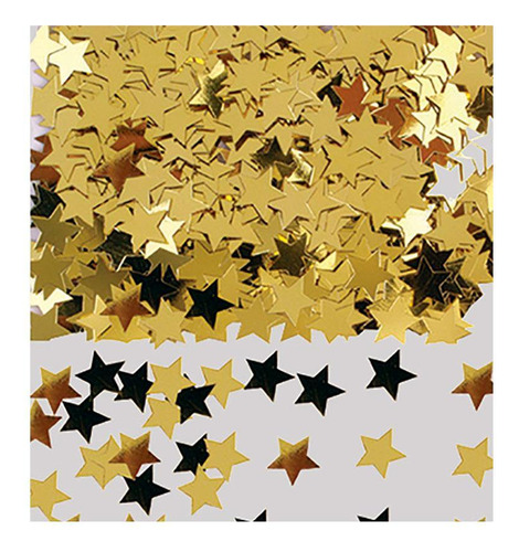 Confetti Metalizado Estrellas Dorado Dorado