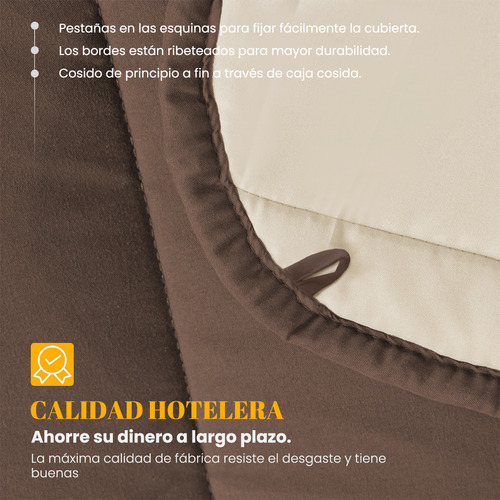 Edredón Acolchao Doble Vista Para Toa Stación Queen Diseño E La Tela Rayas 223cm×223cm Color Beige Rayas