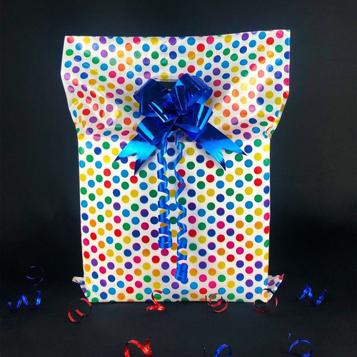 Sacola Boca De Palhaço 20x30 Estampada Bolinha Colorida 50un