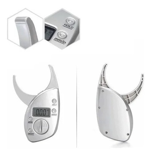 Imagen 3 de 4 de Adipómetro Plicometro Digital Medidor % Grasa Corporal