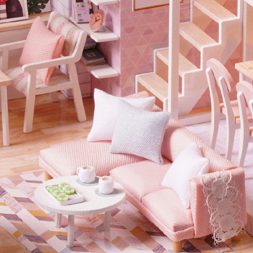 Kit De Casa De Muñecas Tipo Loft En Miniatura Para Bricolaje