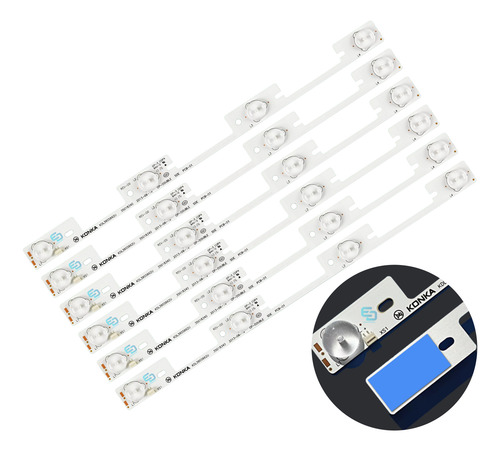 Kit 6 Barra Led Para Tv Semp 40l2400 40l5400 Dl3944 Dl4045