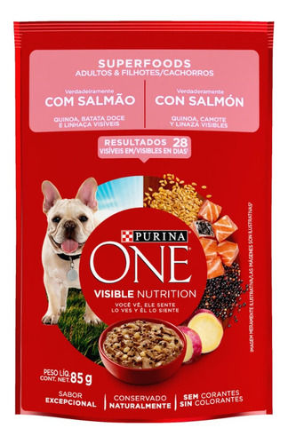 Ração Úmida Purina One Cães Adultos E Filhotes Salmão 85g