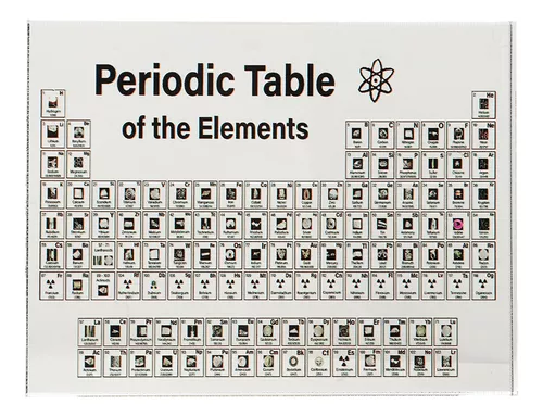 Elementos Reales De La Tabla Periódica En Acrílico Transpare