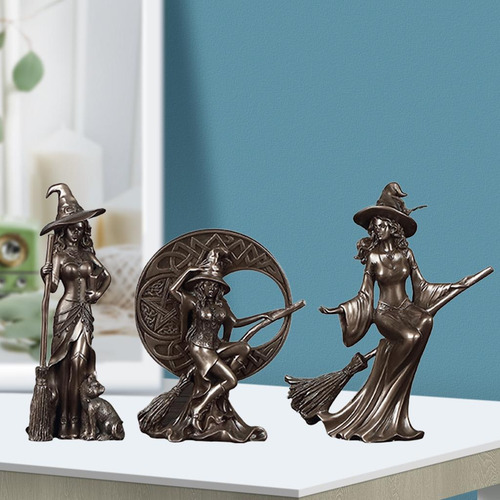 3/juego De Estatuillas De Bronce Fundido De Escultura De