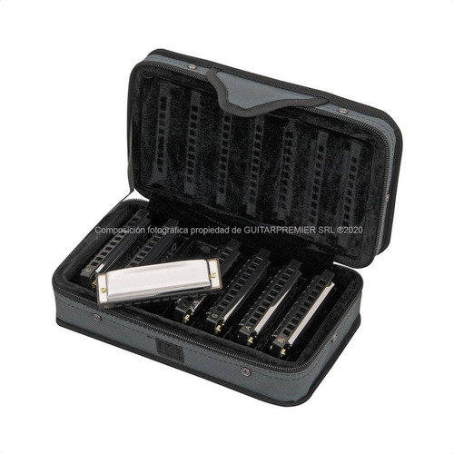 Set Armonicas Hohner Bluesband 7 Tonos Diatonica 20 Voces